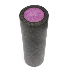 JHO-GRID FOAM MASSAGE ROLLER 45cm FITNESS REHAB INJURY PILATES YOGA EXERCISE -Black & Purple