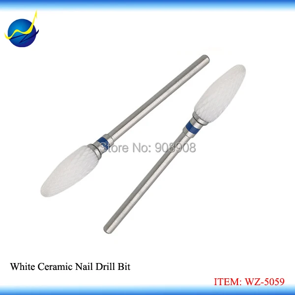 

Free Shipping 1pc White Ceramic Nail Drill Bits Pedicure Machine Calluses Flame Bit Tools 3/32" Shank