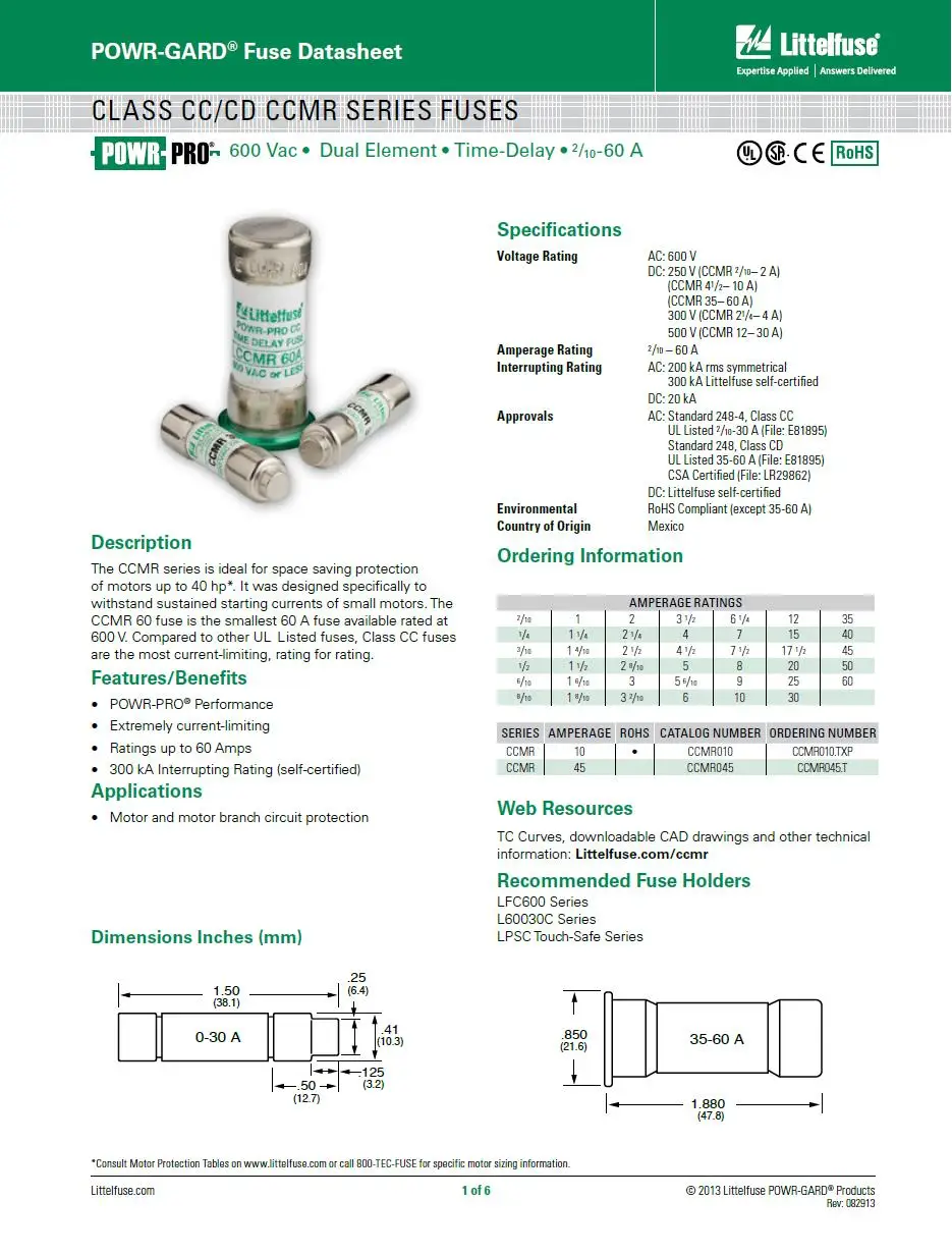 5 PCS 5A Littelfuse CCMR América Netlon