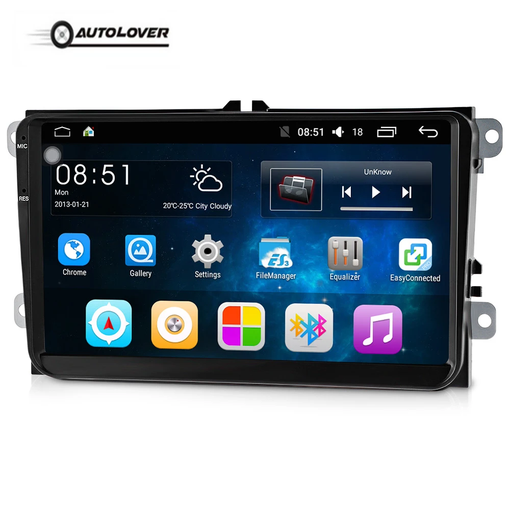 

9001 2 Din Android 6.0.1 Car Audio Radio Player Quad-Core 9-Inch GPS WiFi Multimedia Player Support B6 Support For VW