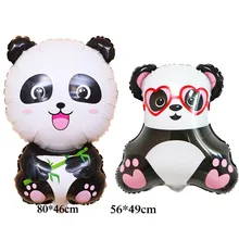 2 шт. стиль воздушный шар с пандой и 18 дюймов голова панда фольги воздушные шары для детского праздника в честь Дня рождения игрушки милая панда гелиевые шары