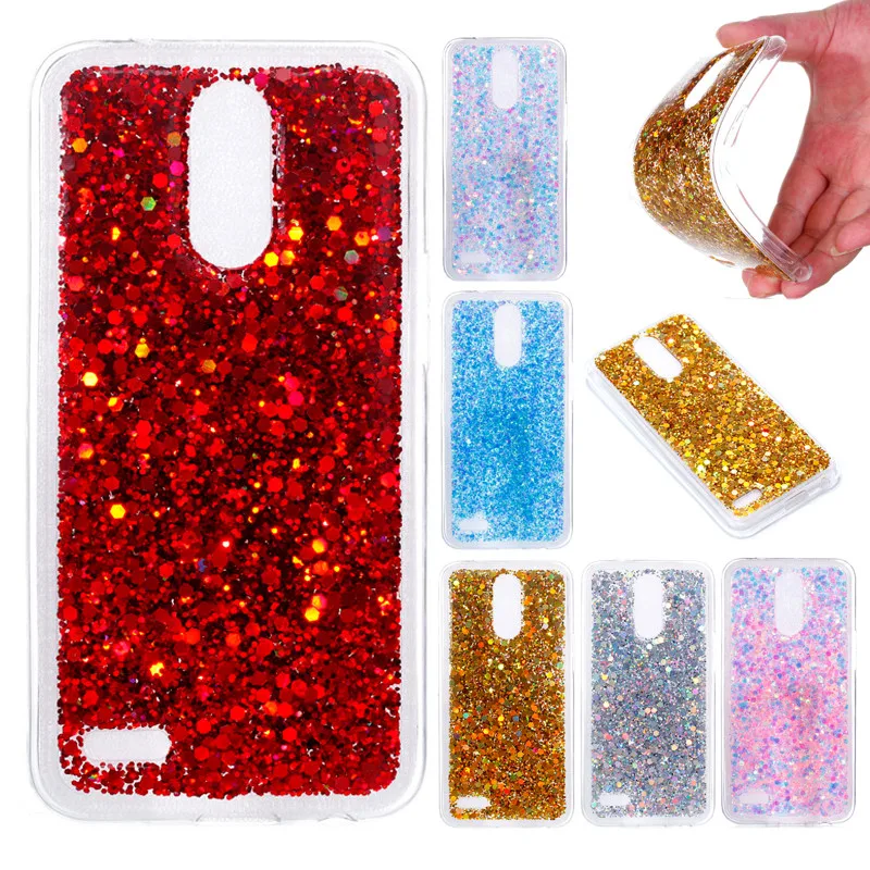 

For LG K10 2017 X400 M250 Shining Case Silicone TPU Frame Colored Shiny Glitter Back Cover Phone Case for LG K10 2017 M250 M250N