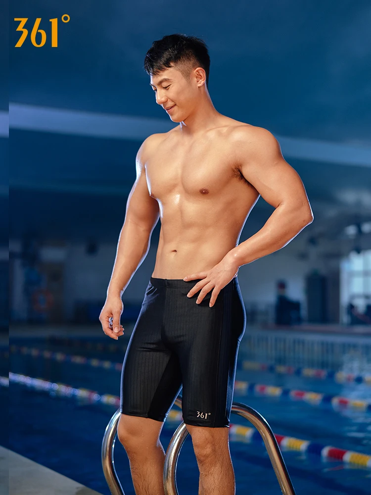 361 Mens High Quality Athletics Swim Trunks Sports Beachwear Quick Dry Pool Swimming Shorts Elastic Tight Board Shorts Plus Size