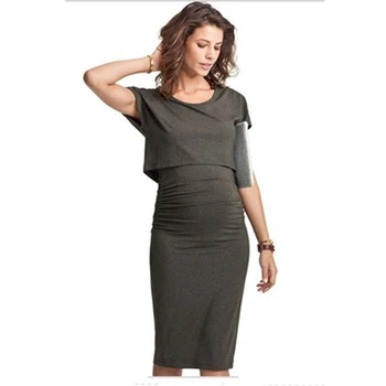 

MAGGIE'S WALKER Maternity Dresses Pregnant Women Party Evening Dress Nursing Breastfeeding Dress Maternity Plus Size Clothes