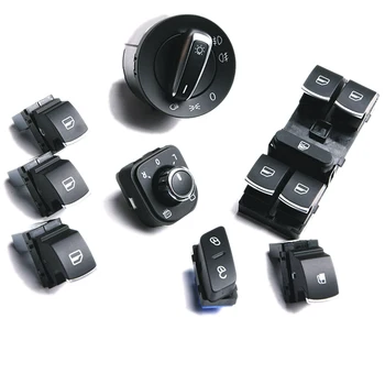 

8Pcs TUKE OEM window & headlight & fuel & electric Windows & control the door switch Pour VW Jetta Golf 1KD959833 1K0962125B