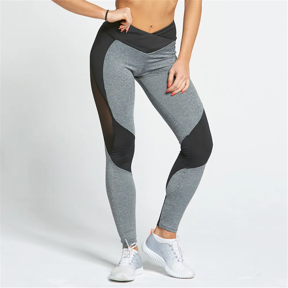 

Summer 2019 Workout Leggings Running Excercise Trousers Pant Sports Fitness Sexy Mesh Stitching Yoga Pants Leggings Women