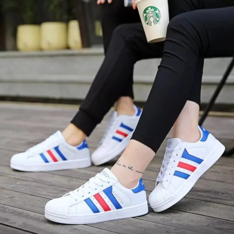 

2018 classic shellfish shoes three bars shell headboard shoes female students casual shoes