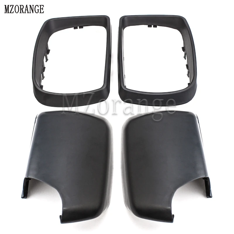 

MZORANGE For BMW E53 X5 2000-2006 Side Door Rearview Mirror Trim Ring Frame Mirror Cover Cap Black Car Housing Part Left/Right