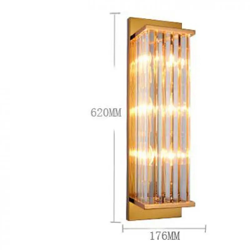 H62cm длинный хрустальный Бар Настенный бра для зала большое настенное освещение E14 Led металлический настенный светильник индивидуальный проект ручной вязки светодиодный светильник
