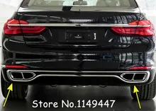 Regular Version Model! 2* Stainless Exterior Car-Styling End Exhuast Muffler Tip Pipe Cover For BMW 7 Series G11 G12 16 17