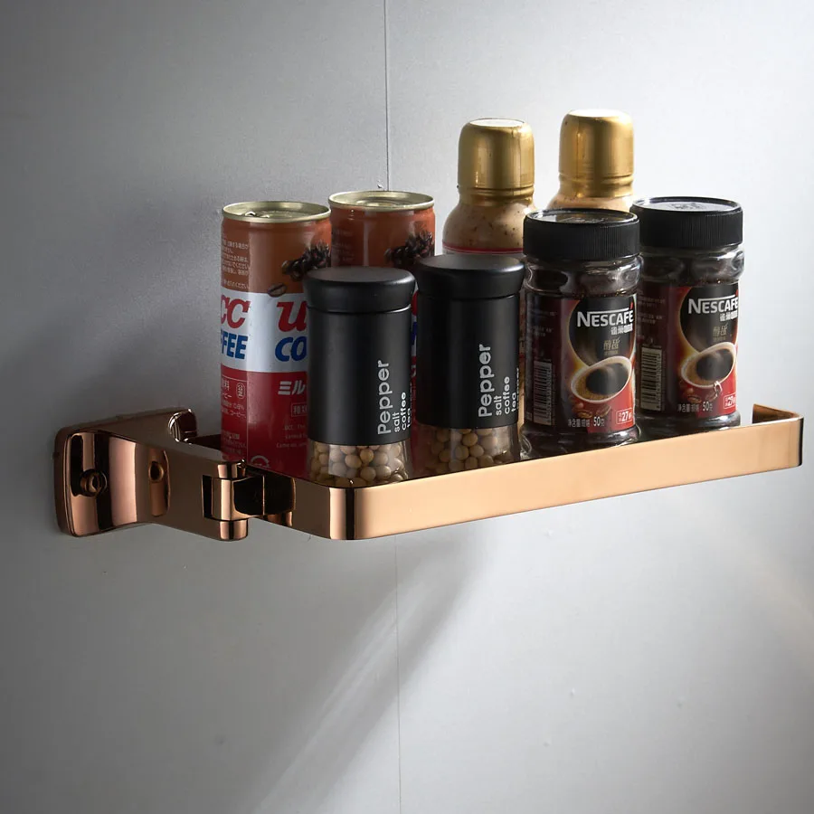  Multi Function Luxury Swivel Organizer shelf Rose Gold Expandable Kitchen Storage Holder Top qualit - 32966908831