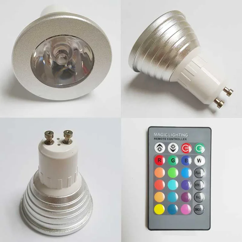 Светодиодный RGB свет GU10 E27 MR16 светодиодный светильник 110 V 220 лампы Ламповые