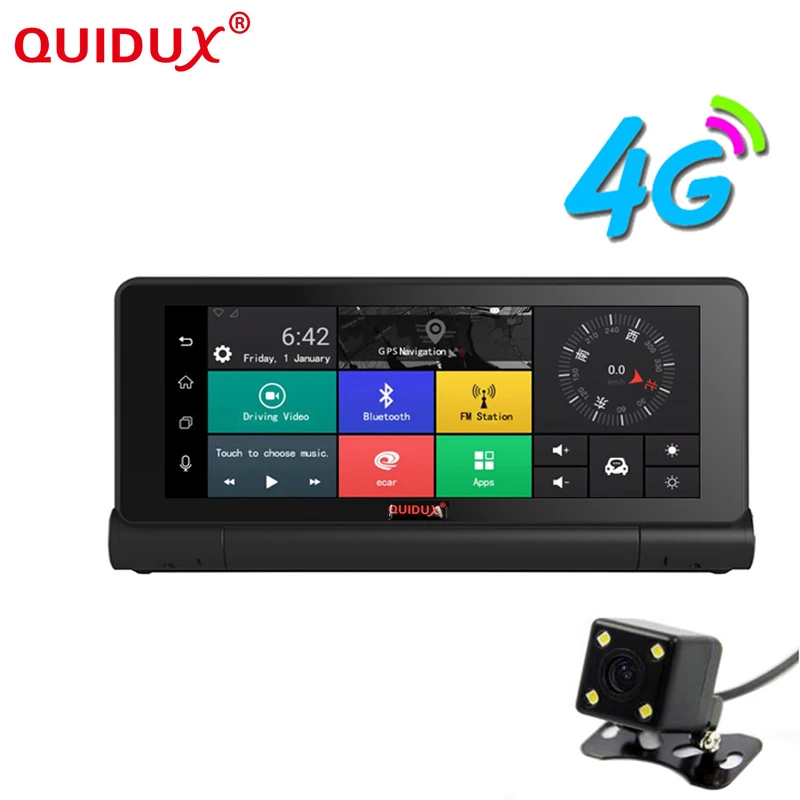 

WHEXUNE 3G/4G Android 5.1 Car DVR Dash Camera 6.86" Car Truck GPS Navigation Full HD 1080P Dual Lens ADAS parking monitoring
