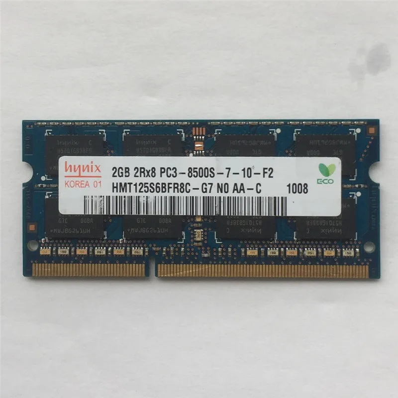 

Hynix chipset 2GB 2Rx8 8500S PC3 DDR3 1066Mhz 2gb Laptop Memory Notebook Module SODIMM RAM