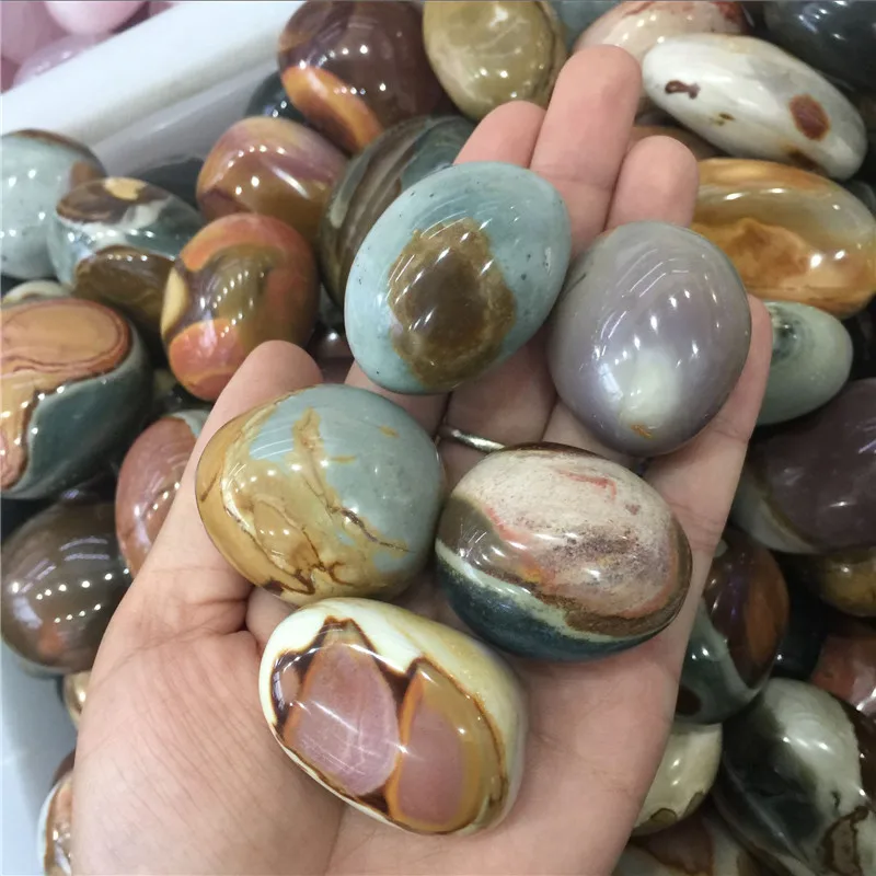 Lucky stone 5 шт. милая натуральная Океаническая яшма камень Пальмовая игра рок рейки