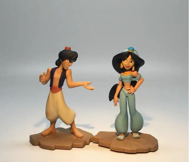 9cm Aladdin Jasmine Princess collection figure toys Aladdin and the Magic Lamp home decoration figure toys алексеева л ред aladdin and the magic lamp