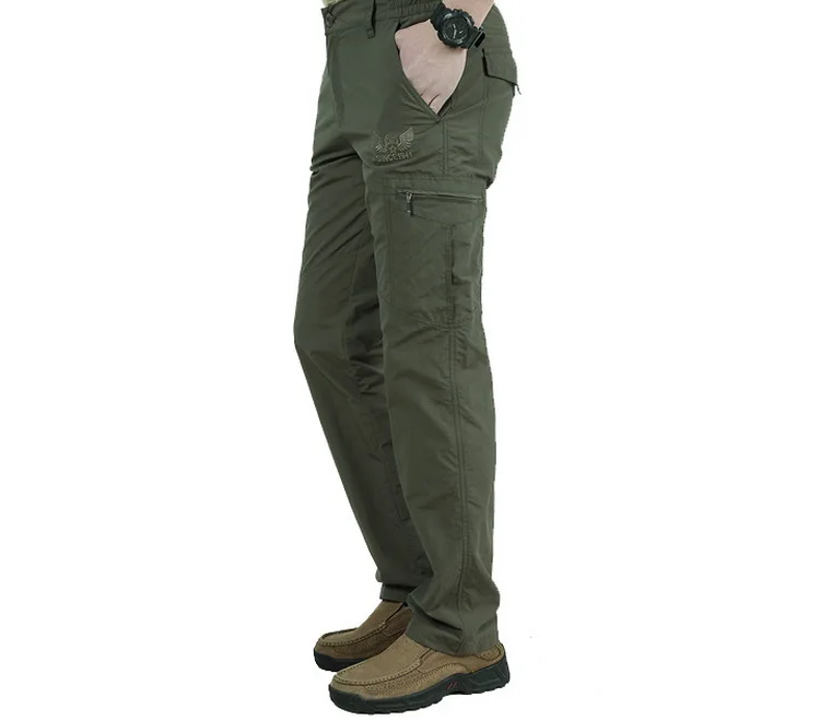 Быстросохнущие мужские летние дышащие спортивные брюки-карго, мужские джоггеры, мужская верхняя одежда, армейские военные брюки с карманами, 4XL Pantalon