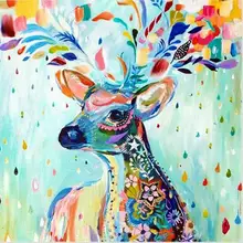 Алмазная живопись красочные олени eigen foto алмазная живопись 5D DIY алмазная живопись на заказ алмазная живопись Paw украшение