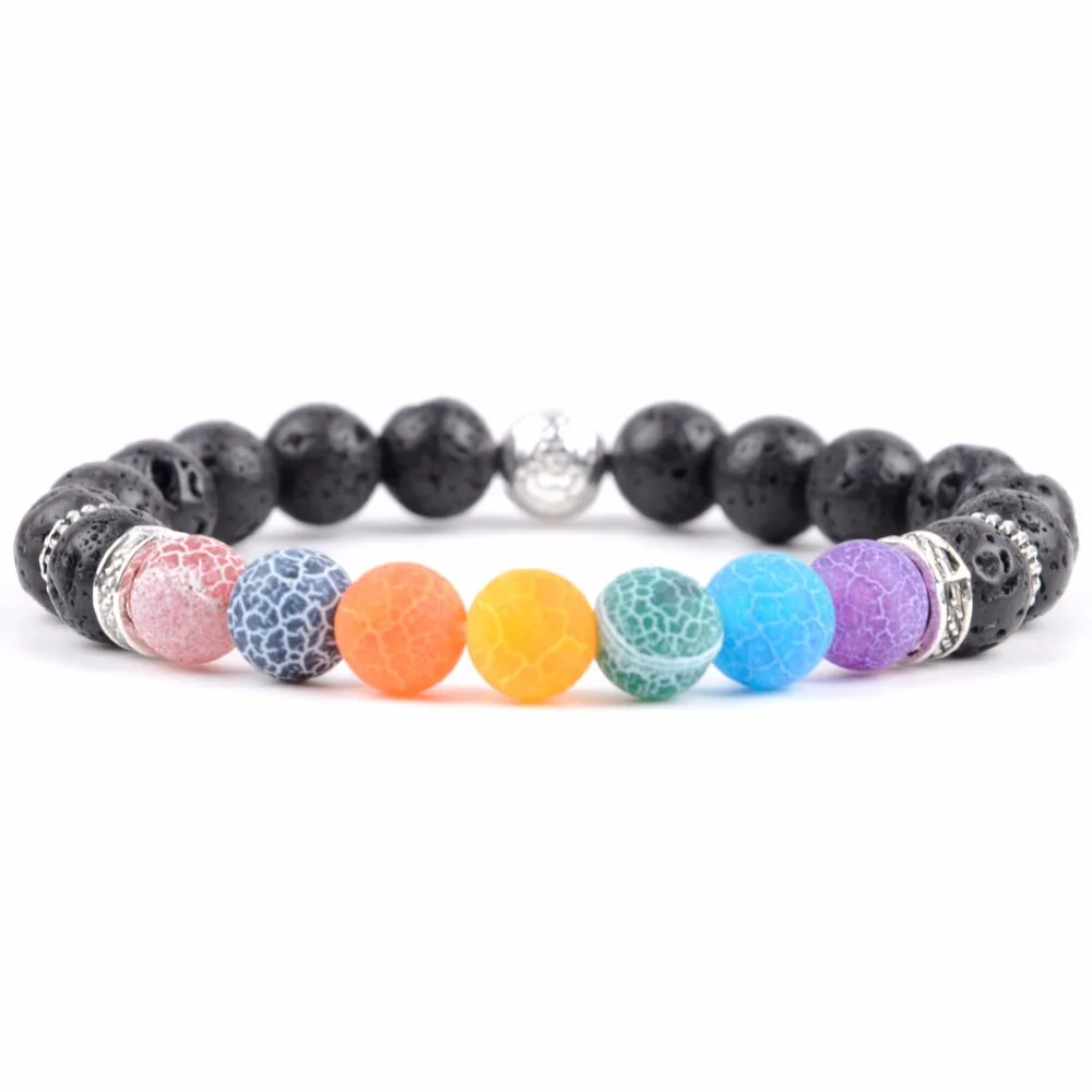 2018 Fashion Healing Bracelet Men Natural Stone Black Lava Beaded Bracelets For Women Handmade Jewelry Pulseras Dropshipping Fashion Jewelry