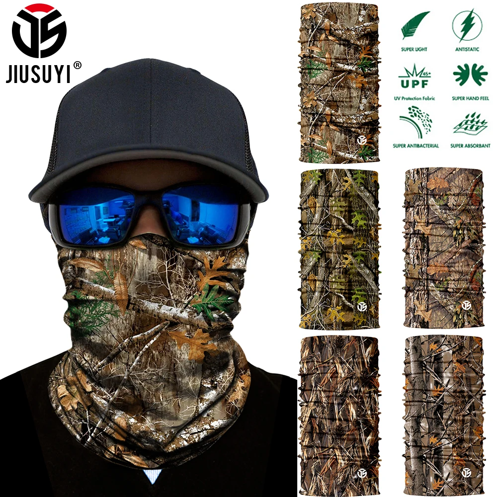 

3D Realtree Seamless Bandana Neck Gaiter Face Shield Mask Tube Ring Scarves Military Army Airsoft Half Face Mask Scarf Men Women
