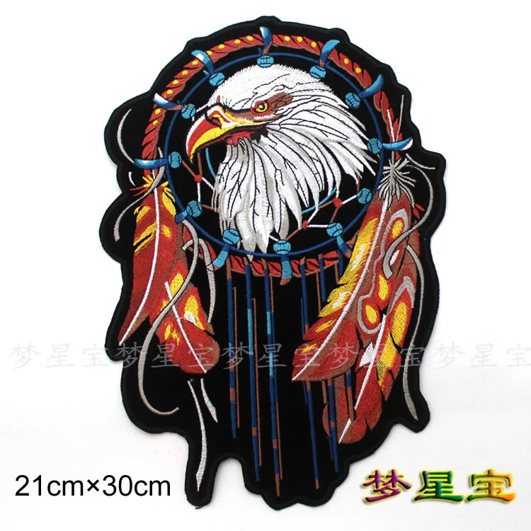 

large Embroidery Patches for Jacket Back Motorcycle Biker Indian Eagle 30*21CM