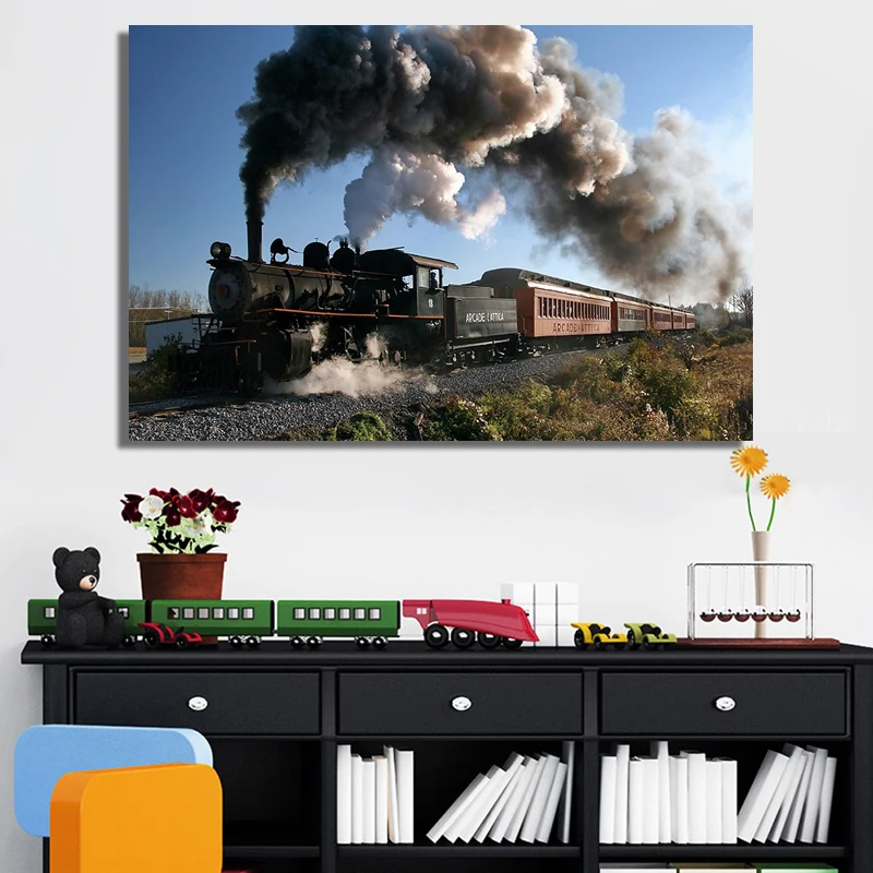 Classical Steam Posters and Prints Wall Art Canvas Painting