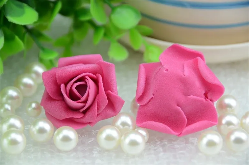 20PCS/Lot  PE Foam Rose Flower Head Artificial Rose Flowers Handmade DIY Wedding Home Decoration Festive & Party Supplies