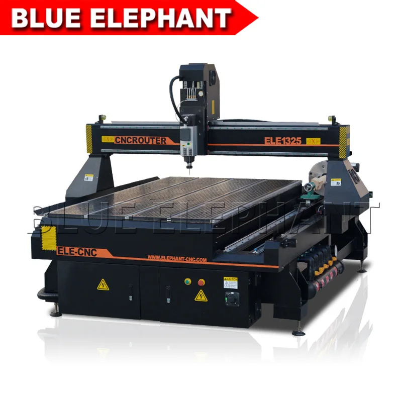

Blue Elephant Axis 4 CNC Router with Rotary Devise, 4x8ft Bed CNC Milling Machine, T-slot/Vacuum Table CNC Router
