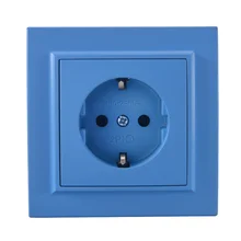 Попсокет небесно-голубого цвета в европейском стиле стены штепсельная розетка 250V 16A Питание настенное крепление Зарядное устройство декоративные розетка legrand livolo