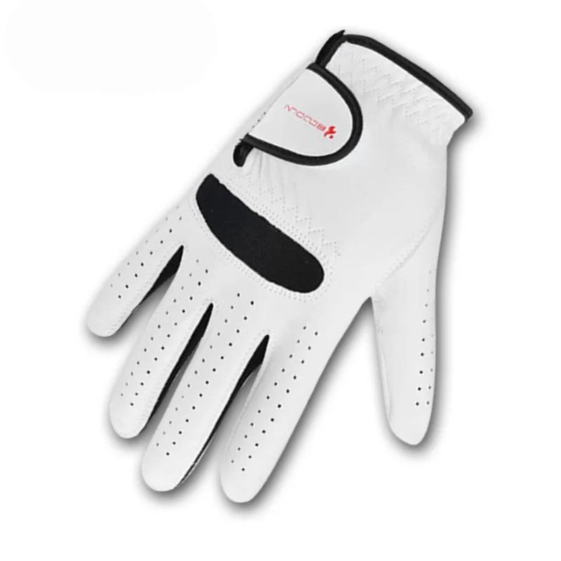 BOODUN Professional Men's Golf Gloves White Color Real Sheepskin Gloves
