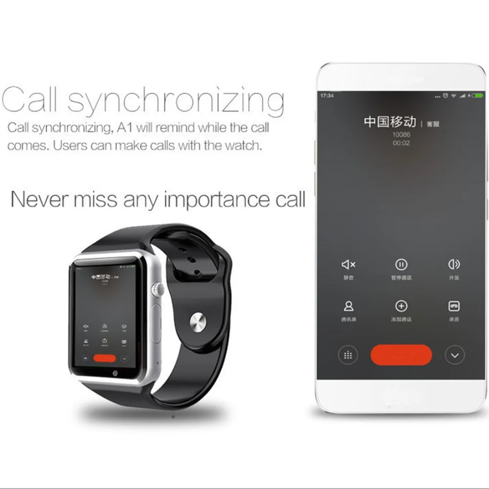 696 Смарт-часы с Bluetooth A1, спортивный трекер для мужчин и женщин, Смарт-часы IP67, водонепроницаемые часы A1 для Android, IOS, поддержка SIM, TF карта