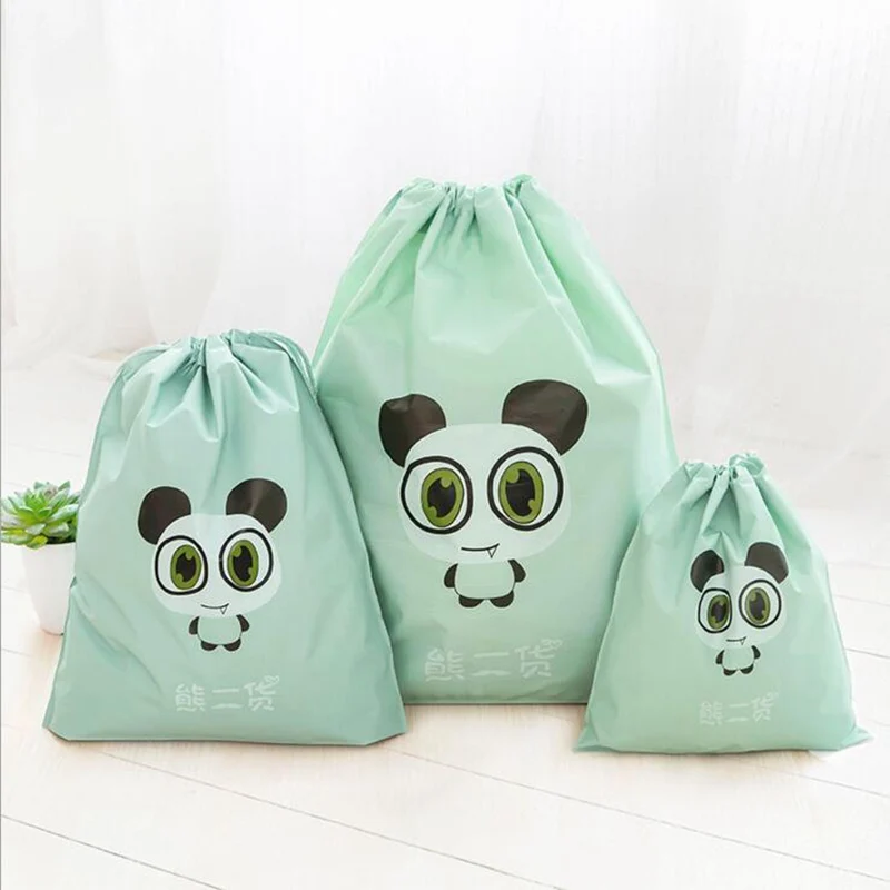 Cartoon Draw Pocket Travel Accessories Drawstring Bag Business Trip Storage Bag For Cloth And Shoe Functional Bag Box