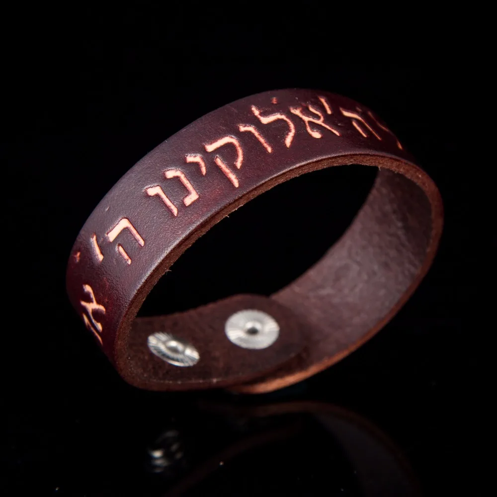 Dawapara pulseiras masculina натуральная мужской кожаный браслет израильские, еврейские Для мужчин аксессуары ювелирные изделия манжеты Браслеты для Для женщин
