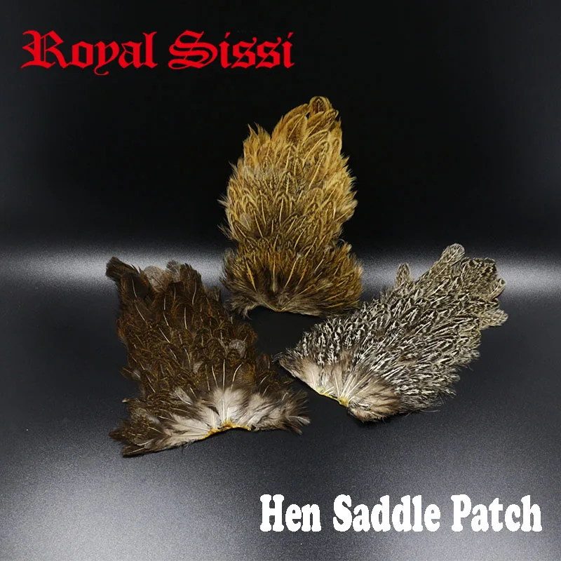 

Royal Sissi 1 patch India hen saddle feathers earthy color hen back soft hackle collars nymph tails&throats fly tying materials
