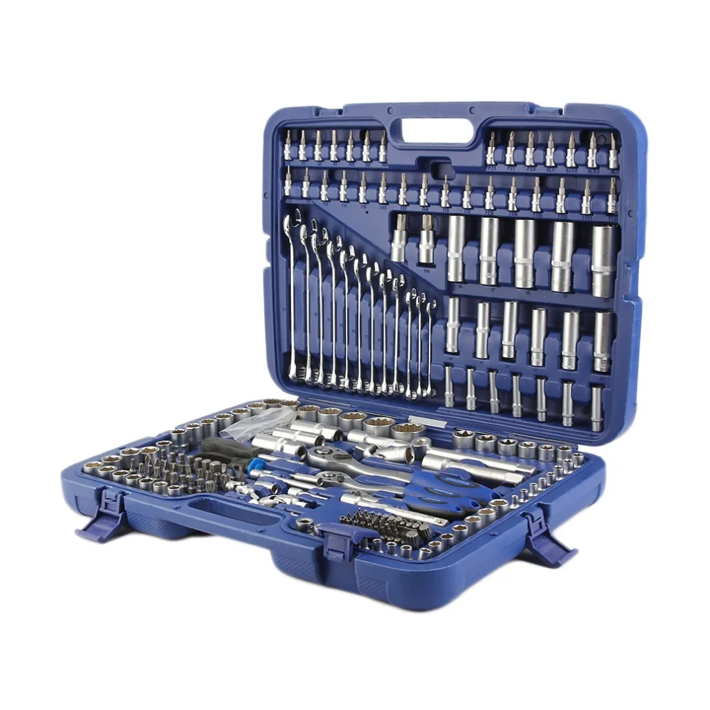 215PC Car Repair Tools Mechanic Tools Set Socket Wrench Tools for Auto