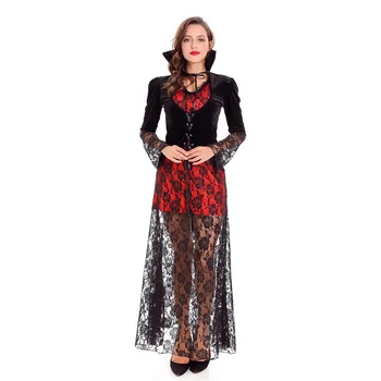 

Women Halloween Fantasia Vampire Costume Carnival Classic Vampire Role Play Party Fancy Dress