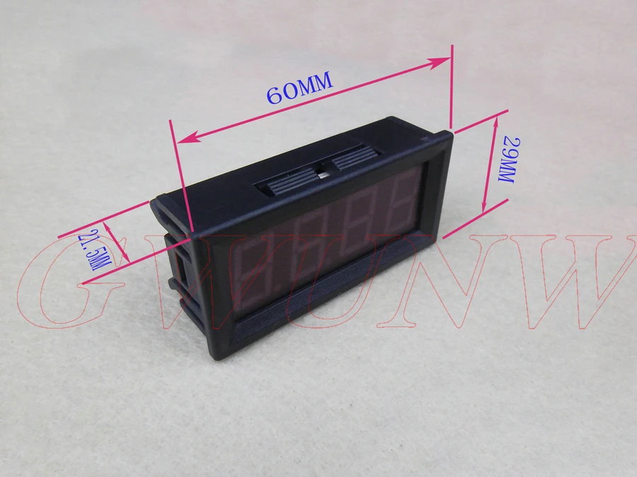GWUNW BY456V DC 0 99 V (100V) 4 битный Цифровой вольтметр панельный измеритель красный синий