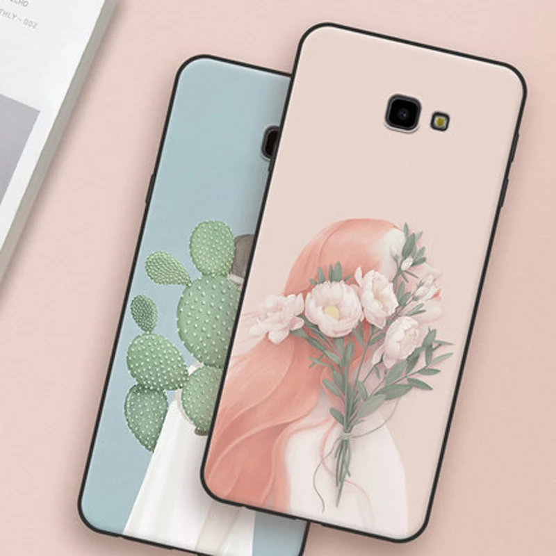 Чехол для Samsung Galaxy J4 + J415F-DS Plus Мягкий чехол телефона в литературном стиле J4plus