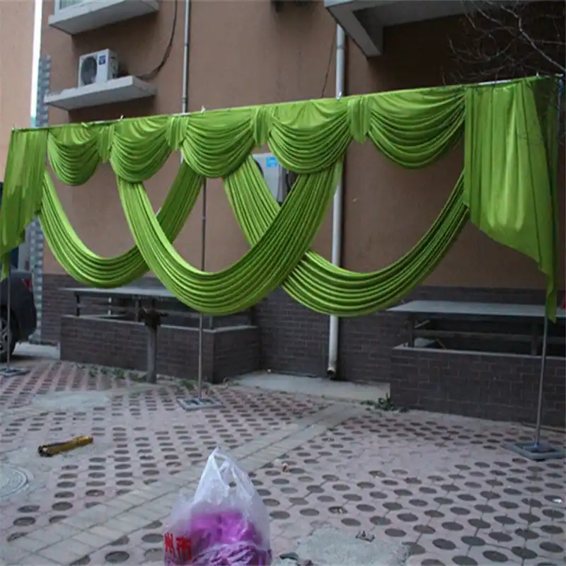 6 Meter Length Wedding Backdrop Curtain Swag Party Decoration Ice