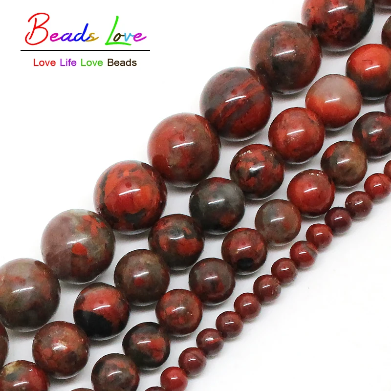 

AAA+ Natural Red Breciated Stone Beads For Jewelry Making 4/6/8/10/12mm Pick Size 15inches DIY Jewellery Necklace (F00582)