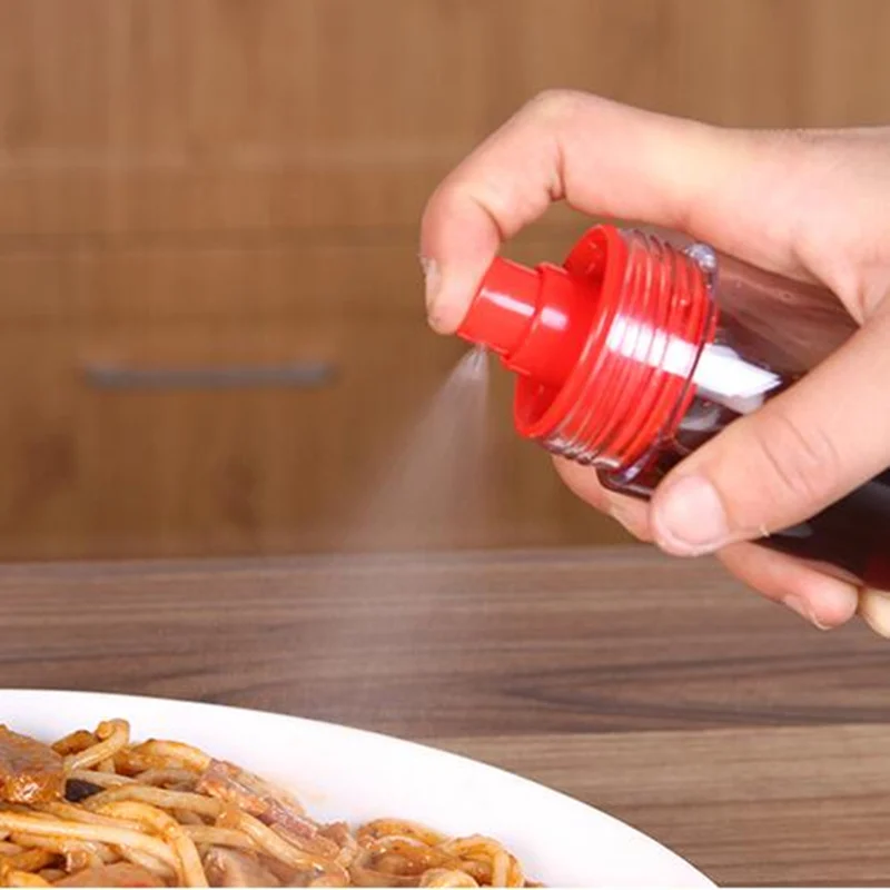 

Creative quantitative spray oil bottles oil dispenser leakproof seasoning bottles kitchen supplies Red / green / blue
