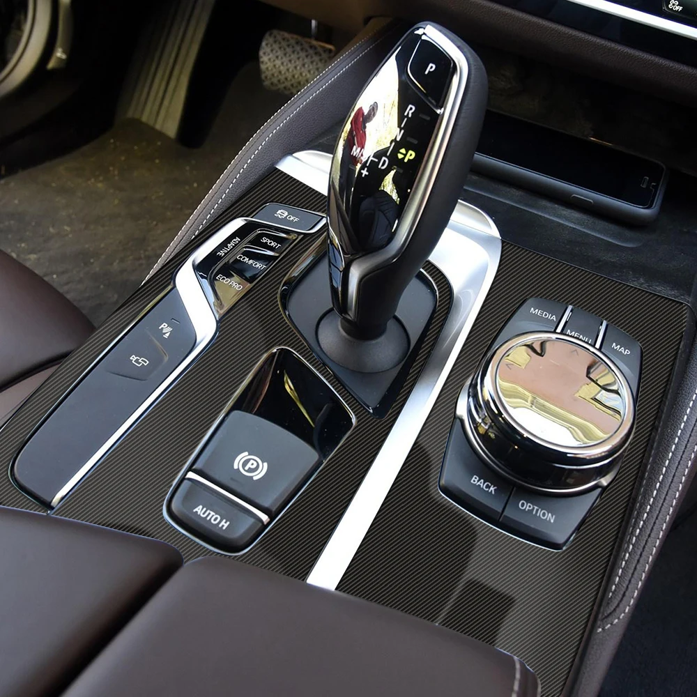 

5D Carbon Vinyl Interior Central Console Gear Panel Kit Decoration Protective Car Sticker and Decal for BMW 5 series G30 G31