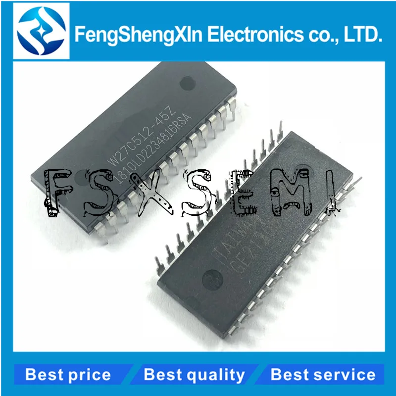 10 шт./лот W27C512-45Z DIP28 W27C512-45 W27C512 64K X 8 электрически EPROM IC