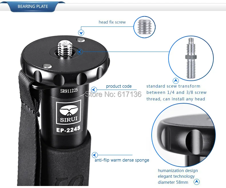 Sirui EP-224S monopod 04