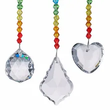 H& D чакра для окон, защита от солнца, декоративная люстра, кристаллы, призмы с цветными бусинами, украшение радуги, украшение для дома