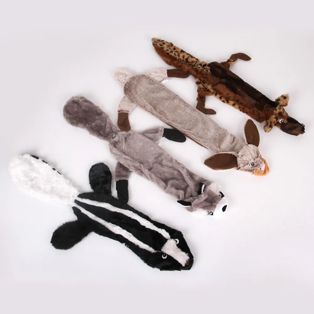 

Squeak Toys Fun Dogs Animal Shape Toys Gift Set Large Non Stuffed Rabbit Honking Squirrel for Dogs Chew Squeaker Dog Wolf Toys