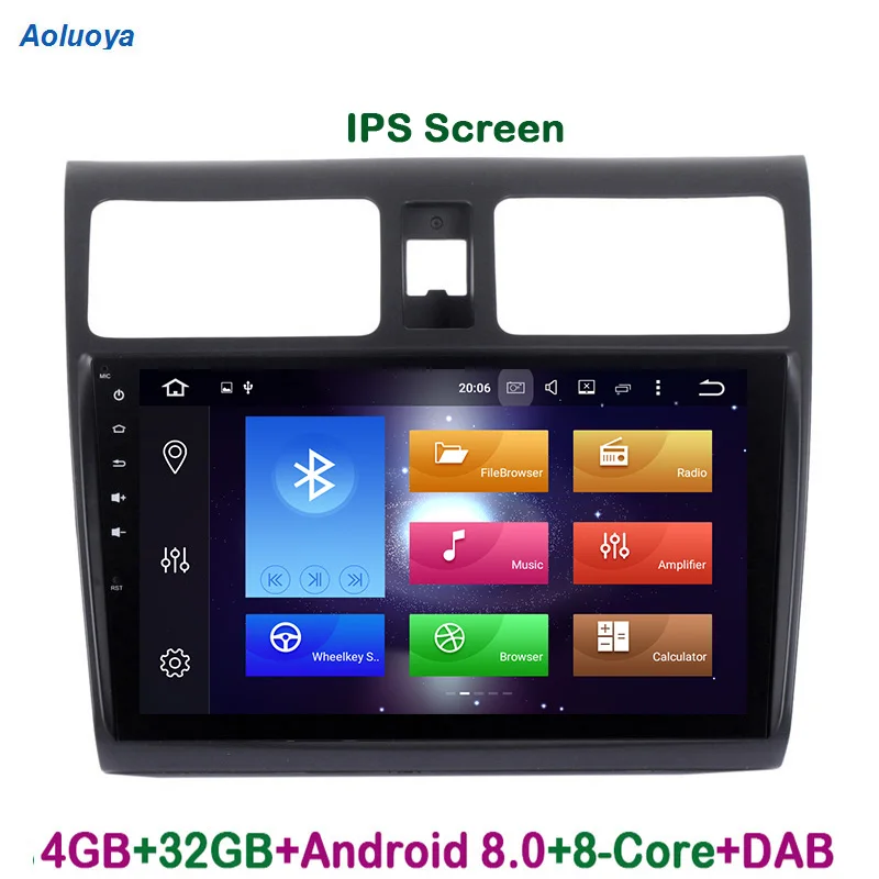 

Aoluoya IPS 4GB RAM 32GB ROM Octa-Core 2 Din Android 8.0 CAR Radio GPS Navigation multimedia PLAYER For Suzuki Swift 2006-2010