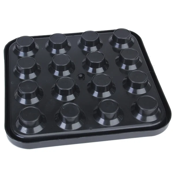 Funny Indoor Games Plastic Pool Billiard Ball Tray Holds 16 Balls - Black for Club Pub Family Games Supplies Snooker Accessory