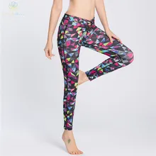 Hello Anthena Women’s Running Capri Tights Printed Polyester/Spandex Power Flex 4-Way Stretch Leggings Sports Yoga Gym Fitness