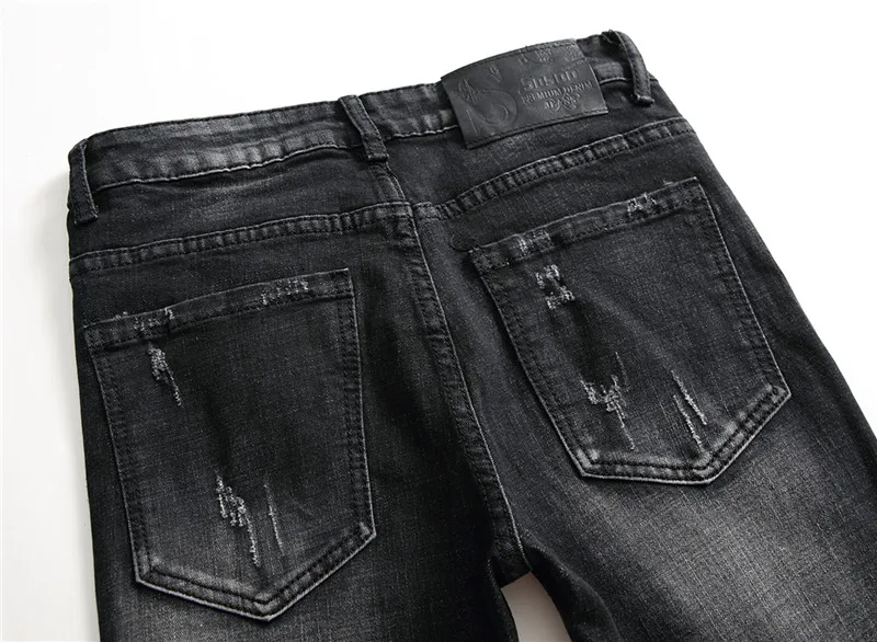 UMMEWALO джинсы черные из денима мужские Стрейчевые обтягивающие джинсы мужские хлопковые тонкие прямые повседневные джинсы мужские